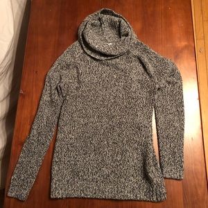 LL Bean Grey Speckled Turtleneck Sweater Sz S